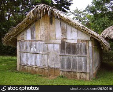 Jungle wooden house in Chiapas Mexico Lacandon area