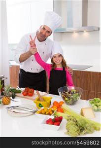 Junior chef and master teacher award winner in a cooking contest