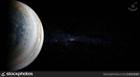 Jupiter on space background. Elements of this image furnished by NASA.