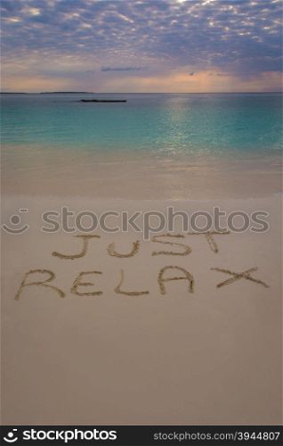 Just Relax sign in Nungwi north of Zanzibar island.Tanzania.