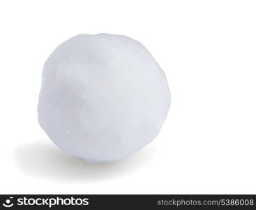 Just snowball isolated on white