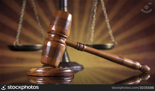 Justice concept, Court gavel,Law theme, mallet of judge. Justice concept, Court gavel,Law theme, mirror reflection background