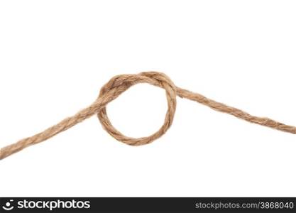 Jute rope isolated on white background