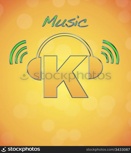 K, music logo.