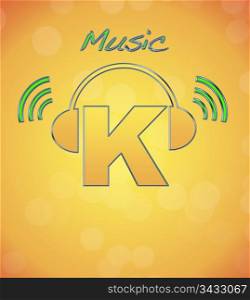 K, music logo.