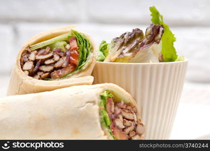 kafta shawarma chicken pita wrap roll sandwich traditional arab mid east food