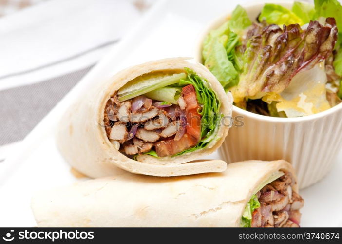 kafta shawarma chicken pita wrap roll sandwich traditional arab mid east food