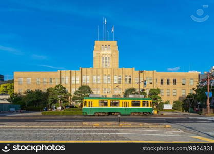 Kagoshima city hall in downtown center, Kyushu, Japan 