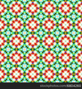Kaleidoscope seamless abstract colorful background with star and circle shapes.