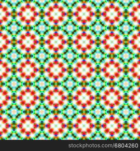 Kaleidoscope seamless abstract colorful background with star and circle shapes.