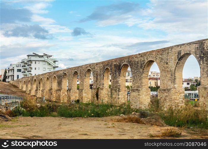 Kamares or Bekir Pasha Turkish Aqueduct , Larnaca, Cyprus