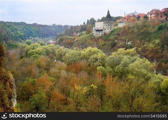 Kamyanets-Podilsky is a city located on the Smotrych River in Ukraine. Located along picturesque canyons the city has preserved elements of various cultures and different historical epochs. Famous tourist place.