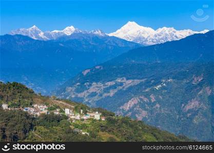 Kangchenjunga view from the Tashi View Point in Gangtok, Sikkim state of India
