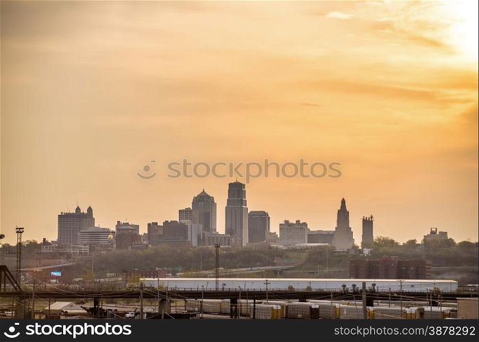 Kansas City skyline at sunrise