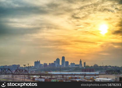 Kansas City skyline at sunrise