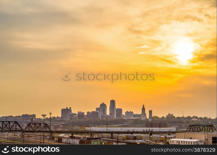 Kansas City skyline at sunrise
