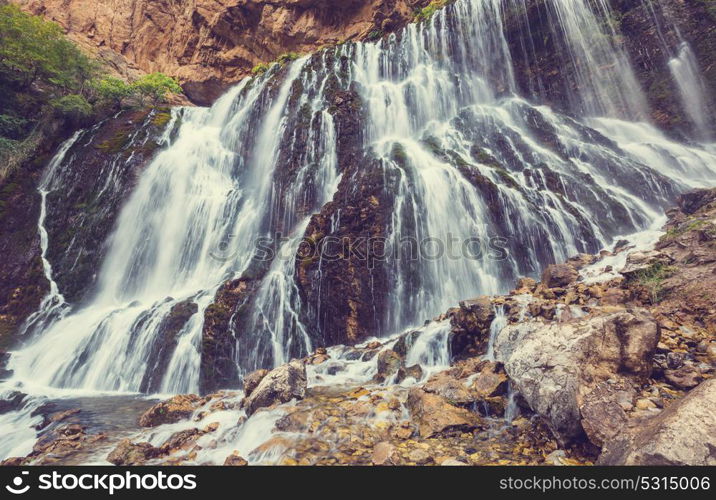 Kapuzbasi waterfall, Kayseri province, Turkey