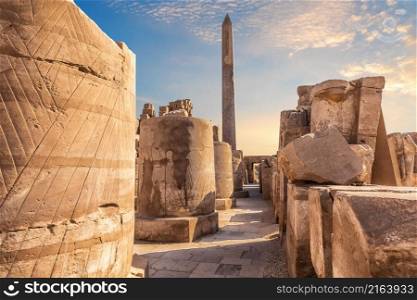 Karnak gallery by Precinct of Amun-Re, Luxor, Egypt.