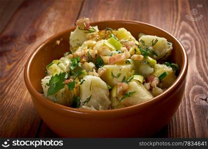 Kartoffelsalat - traditional German potato salad.farmhouse kitchen