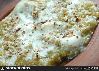 Kashke bademjan - Iranian Egglplant and walnut Dip