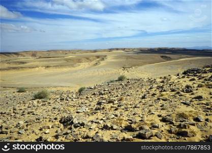 Kasui dune and mountain in Negev cdesert, Israel