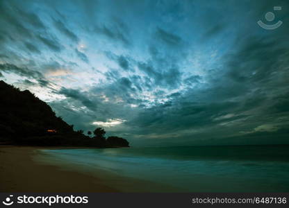 Kauai. Beautiful scene in Tunnels Beach on the Island of Kauai, Hawaii, USA