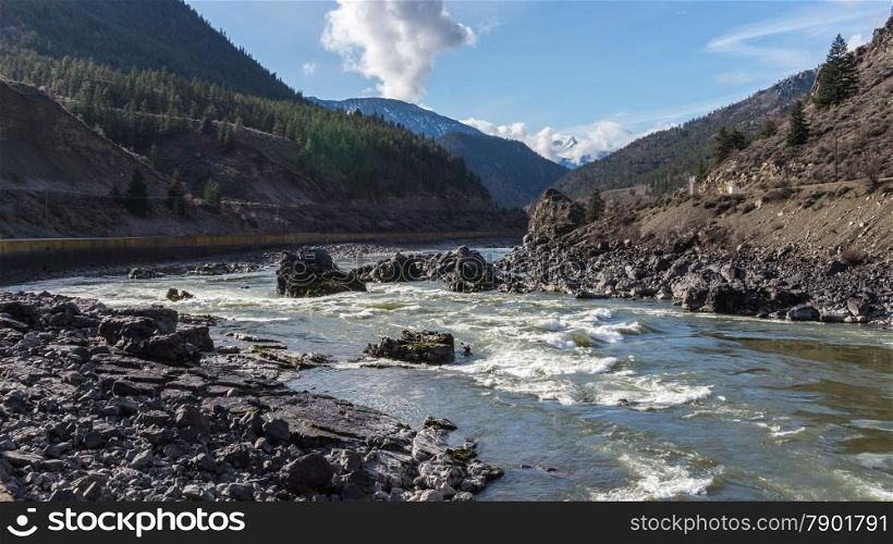 Kayaking in the Rapids of the Fraser Canyon