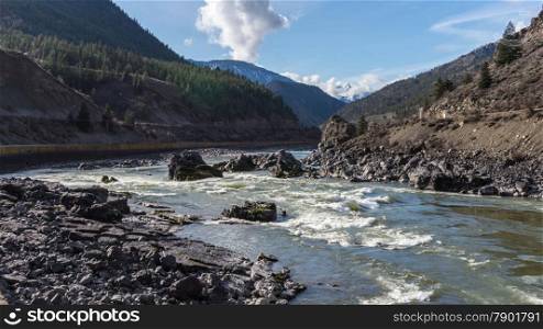 Kayaking in the Rapids of the Fraser Canyon