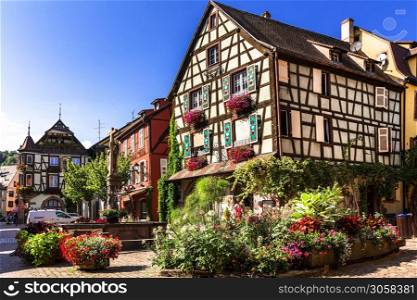 Kaysersberg - one of the most beautiful villages of France, Alsace . Popular tourist destination