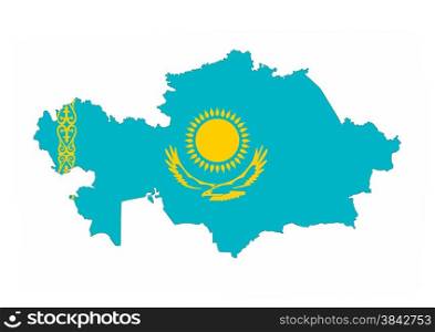kazakhstan country flag map shape national symbol