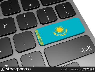 Kazakhstan keyboard image with hi-res rendered artwork that could be used for any graphic design.. Kazakhstan