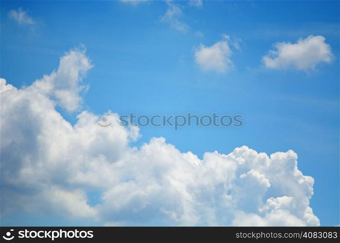 kBlue sky with clouds, abstract background in nature