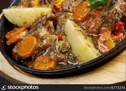 kchuch - lamb stew with potatoes.Armenian cuisine