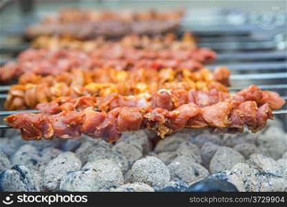 Kebap on a barbecue