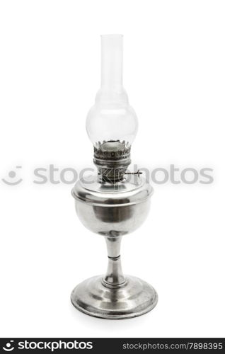 kerosene lamp isolated on white background