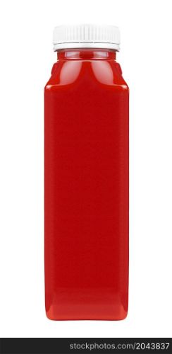 Ketchup souce platic bottle isolated on white