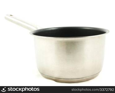 Kettle. Stainless steel kettle, isolated towards white background