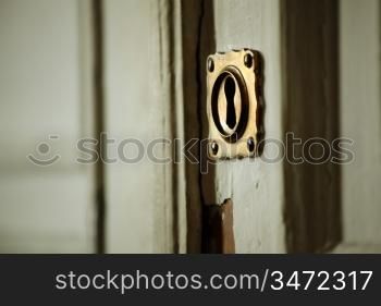 key hole in the door
