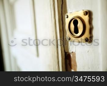 key hole in the door