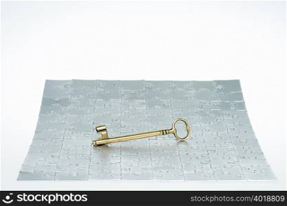 Key on jigsaw puzzle