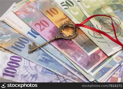 Key To Success With Red Bow on Swiss Franc notes