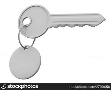 Key with Label. 3d