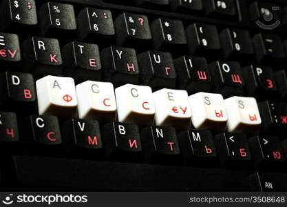 keyboard access key macro close up