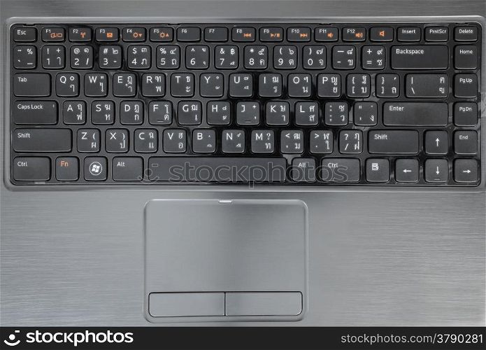 keyboard close up,top view