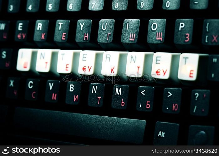 keyboard internet key macro close up