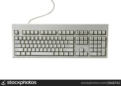 Keyboard isolated in white