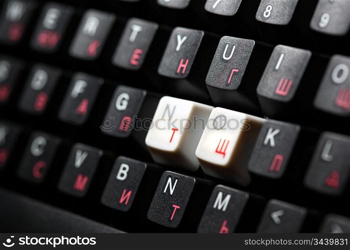 keyboard no key macro close up