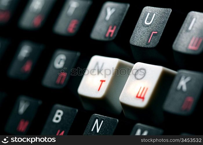 keyboard no key macro close up