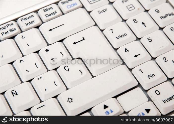 keyboard on a white background