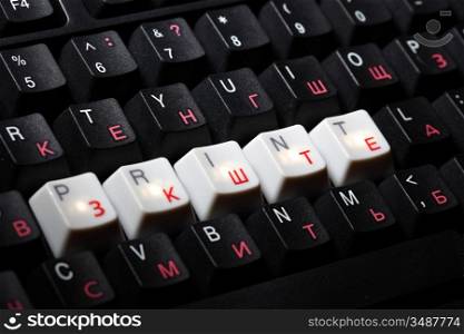 keyboard print key macro close up